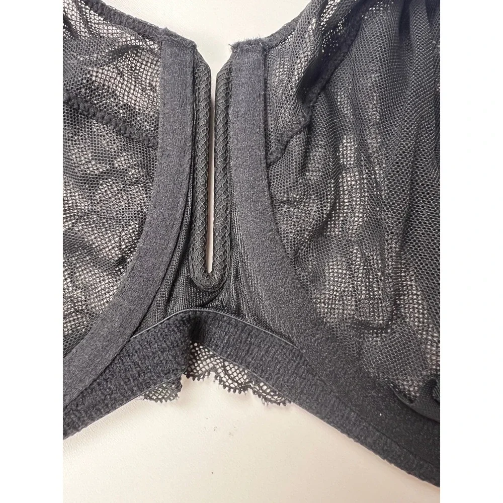 Target Lace Comfort Wire Balconette Bra Black 44D Unlined Full‎ Coverage NWT - Picture 7 of 10